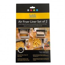 Nostik Air Fryer Liner Set of 2 Rectangle-Brown Nostik Air Fryer Liner Set of 2 Rectangle-Brown