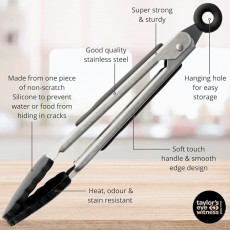 Taylor's Eye Witness Black Stainless Steel Tongs Taylor's Eye Witness Black Stainless Steel Tongs