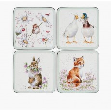 Wrendale Square Coaster Set of 4 Wild Flower Wrendale Square Coaster Set of 4 Wild Flower