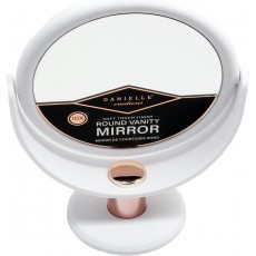 Danielle White & Rose Gold Stem Vanity Mirror