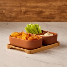 Set of 2 Share Rectangle Bowls-Terracotta Set of 2 Share Rectangle Bowls-Terracotta