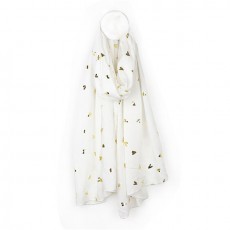 Viscose Foil Printed Scarf Pointed Heart