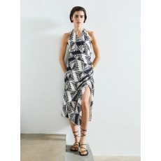 French Connection Ariette Linen Blend Crossover Midi Dress French Connection Ariette Linen Blend Crossover Midi Dress