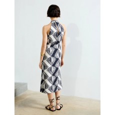 French Connection Ariette Linen Blend Crossover Midi Dress French Connection Ariette Linen Blend Crossover Midi Dress