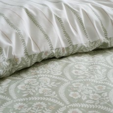 Bianca Scallop Bedding Set Floral Green