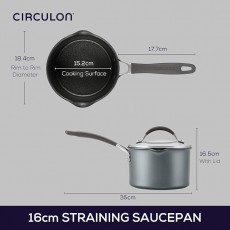 Circulon Scartch Defense A1 Series Straining Saucepan 16cm/1.8L