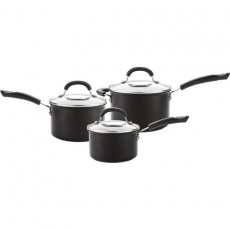 Circulon Total Hard Anodised Saucepan Set 3pce