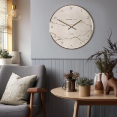 Art Marketing Thomas Kent 26" Oyster Wall Clock-Stone Art Marketing Thomas Kent 26" Oyster Wall Clock-Stone