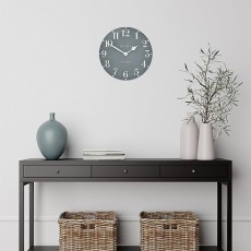 Art Marketing Thomas Kent 12" Arabic Wall Clock-Flax Blue Art Marketing Thomas Kent 12" Arabic Wall Clock-Flax Blue