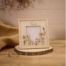 Richard Lang Etched Wood Flower Friend Frame Richard Lang Etched Wood Flower Friend Frame