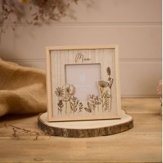 Richard Lang Etched Wood Flower Mum Frame Richard Lang Etched Wood Flower Mum Frame