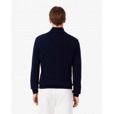 Lacoste Zipped High Neck Cotton Sweater