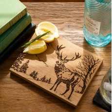 Oak Bar Board-Scenic Stag Oak Bar Board-Scenic Stag