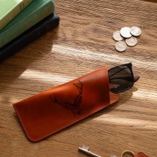 Leather Glasses Case-Stag Leather Glasses Case-Stag