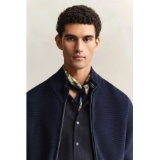 Gant Cotton Texture Zipped Cardigan Gant Cotton Texture Zipped Cardigan