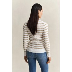 Gant Stretch Cotton Cable Stripe C-Neck Gant Stretch Cotton Cable Stripe C-Neck