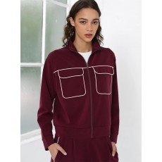 French Connection Wren Jersey Zip Up L/S Sweat French Connection Wren Jersey Zip Up L/S Sweat