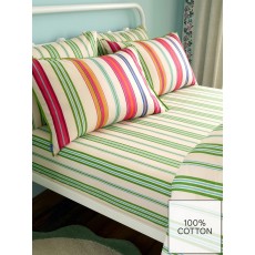 Sophie Robinson Sophie Stripe Green  Fitted Sheet