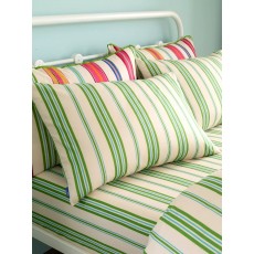 Sophie Robinson Sophie Stripe Green Standard Pillowcase Pair