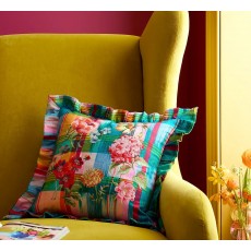 Wanderweave Ikat Check Filled Cushion 43x43 Bright