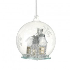 LED Glass House Bauble