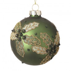 Green Bauble w/Flowers