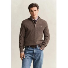 Gant Micro Textured Cotton Half Zip