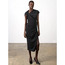 French Connection Vinnie Pinstripe Draped Midi Dress French Connection Vinnie Pinstripe Draped Midi Dress