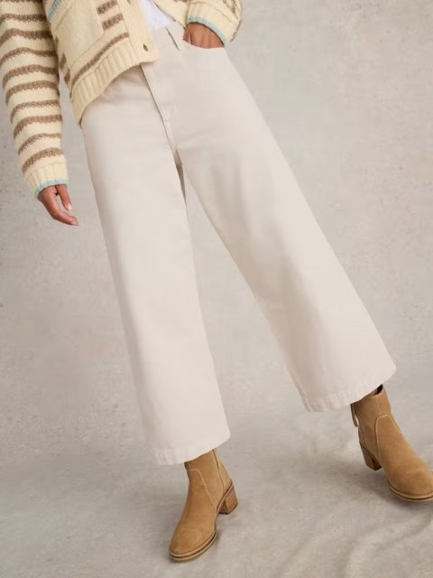 White Stuff Tia Wide Leg Crop Jean