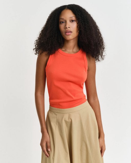 Gant High Neck Rib Tank Top