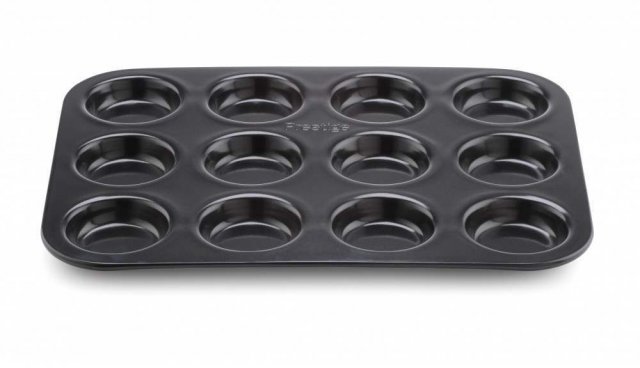 Prestige Inspire Bakeware Muffin Tin 12 Cup-Black