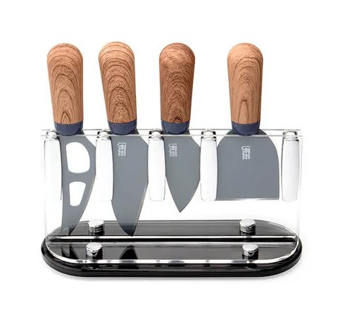 Taylor's Eye Witness 4pc Brooklyn Knife Block Set-Walnut
