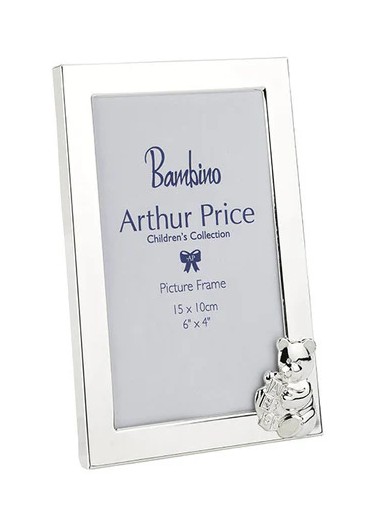 Arthur Price Bambino Silver Plated Teddy Photo Frame 6x4