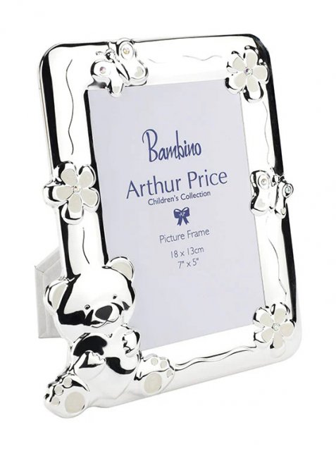 Arthur Price Bambino Silver Plated Teddy Photo Frame 7x5