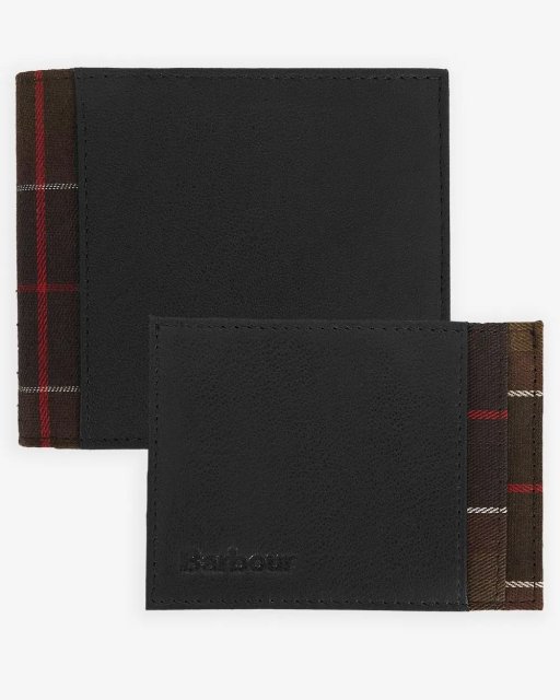 Barbour Leather/Tartan & Card Holder  Gift Set