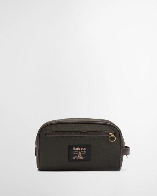 Barbour Wax Washbag    Olive/B