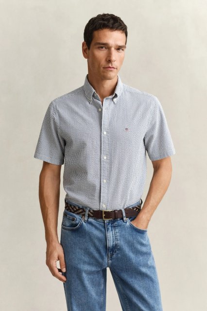 Gant Reg Seersucker Stripe Ss Shirt