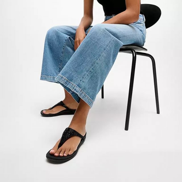 FitFlop Solay Mixed Crystal Toe-Post Sandal