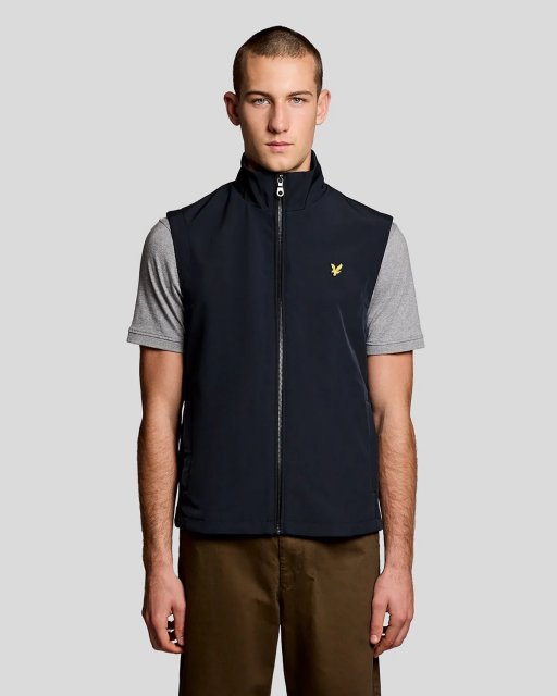 Lyle & Scott Mesh Back Softshell Funnel Neck Gilet