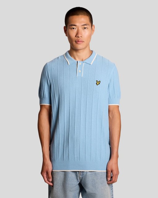 Lyle & Scott Tipped Pique Knitted Polo