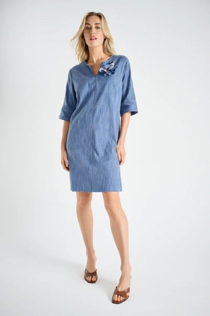 Marie Mero Straight and wide denim dress