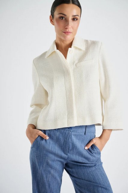 Marie Mero Jacquard jacket with collar