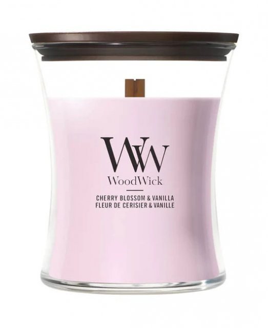 Woodwick Hourglass Medium-Cherry Blossom & Vanilla