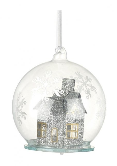 LED Glass House Bauble