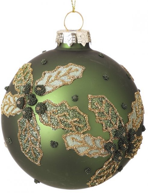 Green Bauble w/Flowers