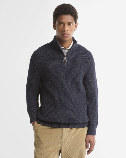 Barbour Essentials Fleck Half Zip
