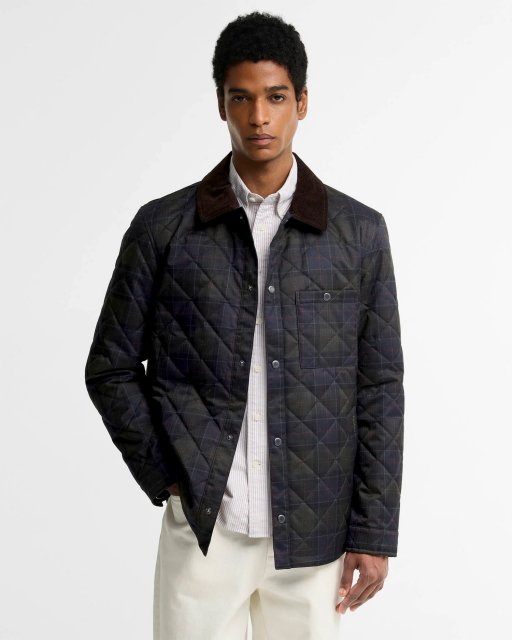 Barbour Tartan Shirt  Quilted Jacket