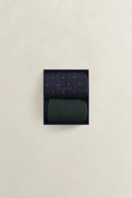 Gant Dot And Rib 2-Pack Sock Gift Box
