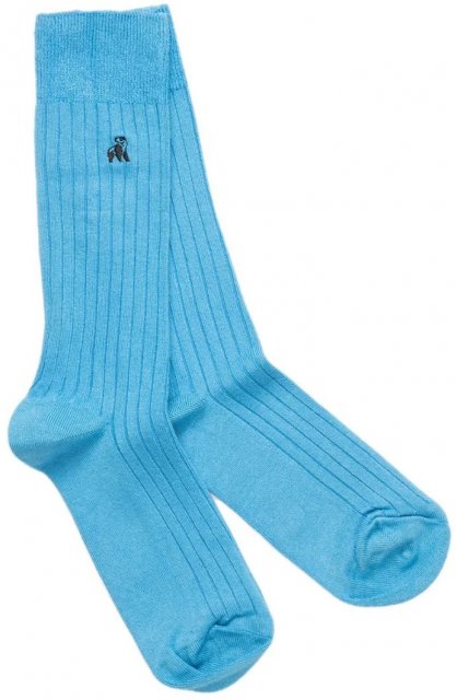 Swole Panda Sky Blue Socks  7-11
