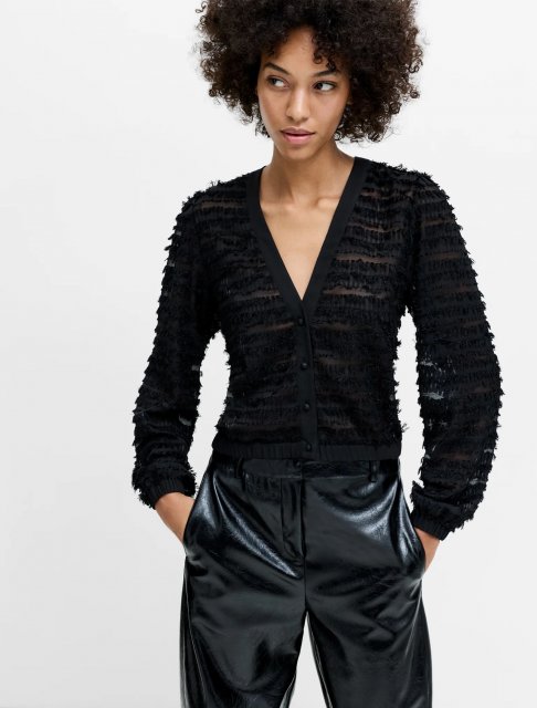French Connection Alana Textured Chiffon Blouse